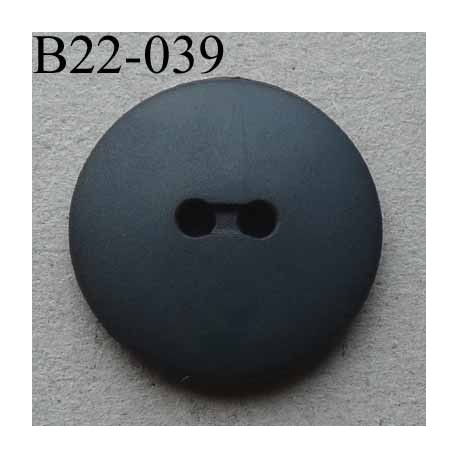 bouton diamètre 22 mm 2 trous couleur gris anthracite mat diamètre 22 mm