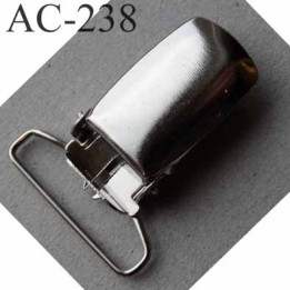 clip bretelles attache tétines rectangulaire métal 20 mm (taille de l'anneau) vendu à l'unité