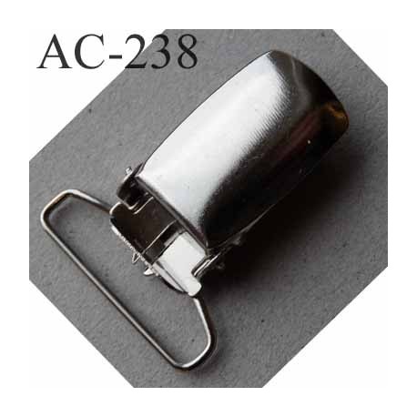 clip bretelles attache tétines rectangulaire métal 20 mm (taille de l'anneau) vendu à l'unité