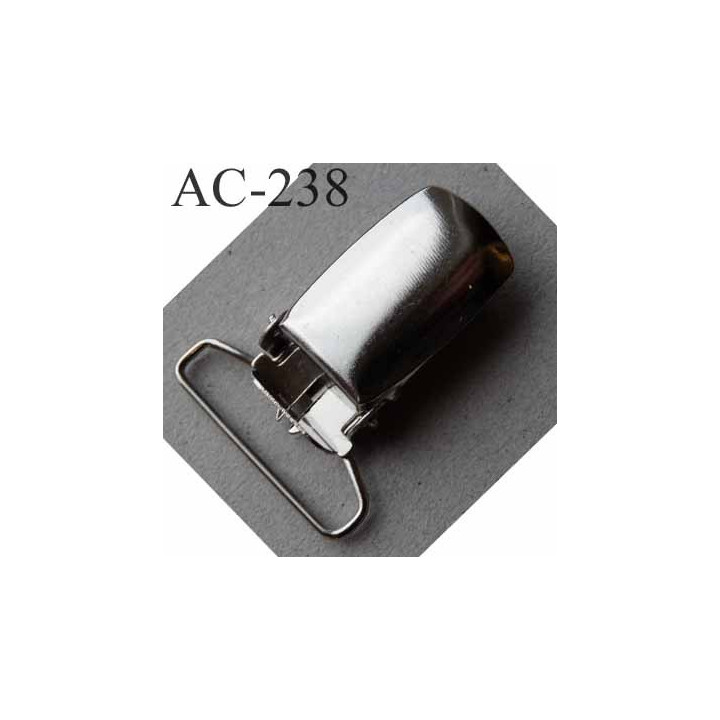 clip bretelles attache tétines rectangulaire métal 20 mm (taille de l'anneau) vendu à l'unité