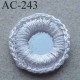 ornement décor couture sequins effet "petit miroir" pourtour fil de couleur blanc diamètre 17 mm