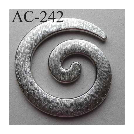 anneau boucle etrier ornement plastique couleur argent diamètre extérieur 68 mm vendu à l'unité
