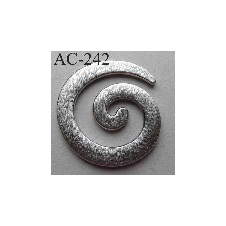 anneau boucle etrier ornement plastique couleur argent diamètre extérieur 68 mm vendu à l'unité