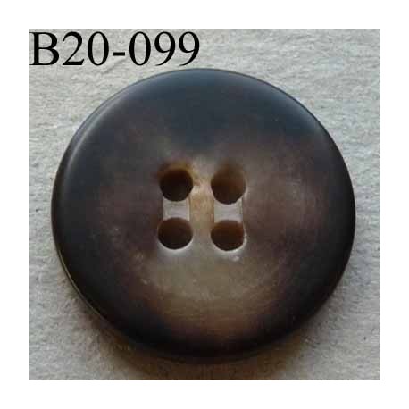 bouton haut de gamme diamètre 20 mm couleur marron marbré 4 trous diamètre 20 millimètre  