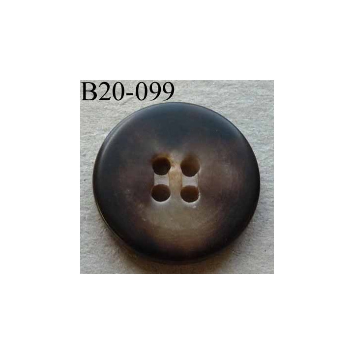 bouton haut de gamme diamètre 20 mm couleur marron marbré 4 trous diamètre 20 millimètre  