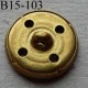 bouton 15 mm métal PIERRE CARDIN couleur cuivre accroche avec un anneau au dos 