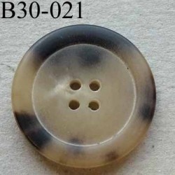 bouton 30 mm haut de gamme couleur marron marbré avec bordure 4 trous 30 millimètres