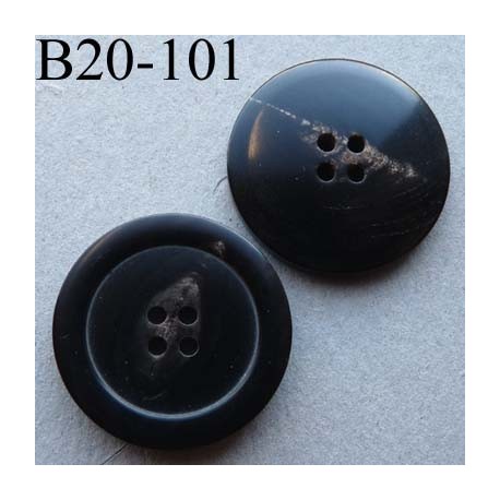 bouton 20 mm haut de gamme couleur noir avec bordure 4 trous 20 millimètres