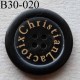 bouton 30 mm haut de gamme siglé CHRISTIAN LACROIX couleur noir 4 trous 30 millimètres
