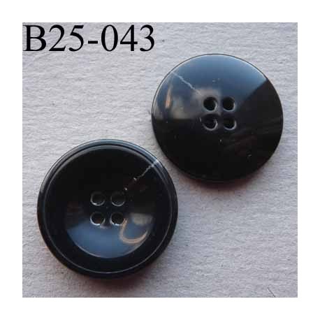 Boutons couture gris & noir 25 MM