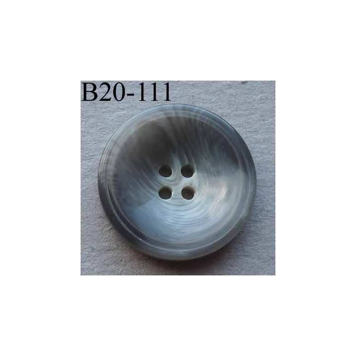 bouton 20 mm haut de gamme couleur gris marbré 4 trous diamètre 20 millimètres