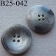 bouton 25 mm haut de gamme couleur gris marbré 4 trous diamètre 25 millimètres