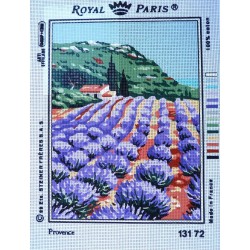 canevas 30X40 marque ROYAL PARIS thème provence dimension 30 centimètres par 40 centimètres 100 % coton