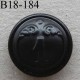  bouton métal 18 mm haut de gamme style ancien couleur noir inscription chiffre 1 accroche un anneau