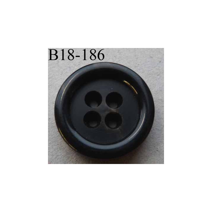 bouton 18 mm haut de gamme couleur noir marbré marron beige 4 trous 