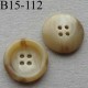 bouton 15 mm haut de gamme couleur beige 4 trous 