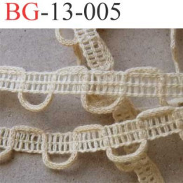 dentelle biais galon boutonnière galon  coton made in france  largeur 13 mm couleur écru prix au mètre