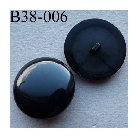 bouton 38 mm haut de gamme couleur noir accroche un anneau