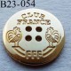 bouton métal collector 23 mm haut de gamme CLUB FRANCE FFF couleur doré 4 trous