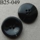 bouton 25 mm haut de gamme couleur noir avec un marque claire 4 trous