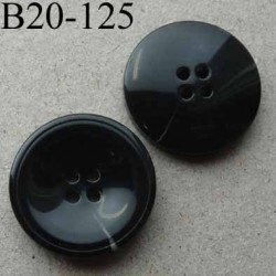 bouton 20 mm haut de gamme couleur noir avec un marque claire 4 trous