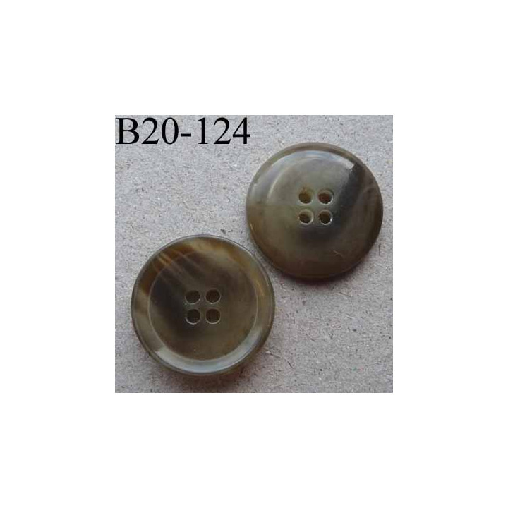bouton 20 mm haut de gamme couleur beige gris 4 trous