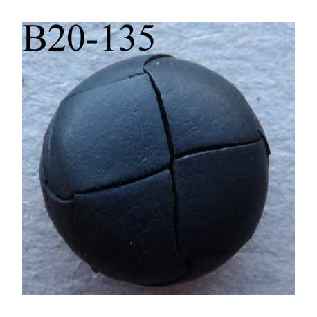 bouton cuir 20 mm haut de gamme couleur noir accroche un anneau 
