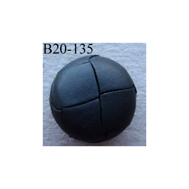 bouton cuir 20 mm haut de gamme couleur noir  accroche un anneau  