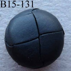 bouton cuir 15 mm haut de gamme couleur noir accroche un anneau