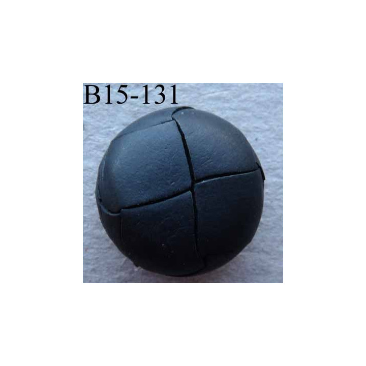 bouton cuir 15 mm haut de gamme couleur noir  accroche un anneau