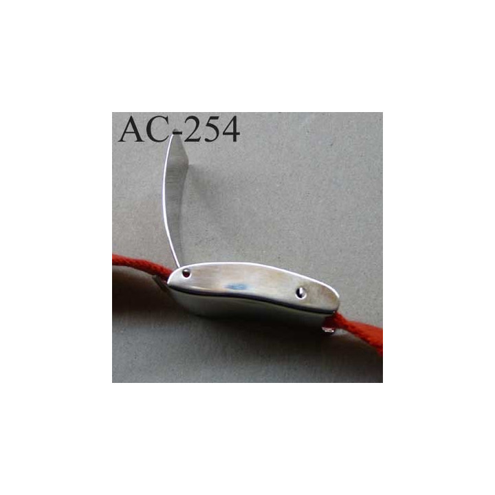 boucle métallique pour sangle de 25 mm de largeur couleur chromé 
