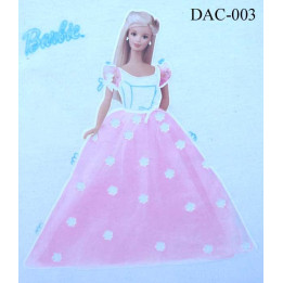 transfert BARBIE hauteur 21 cm largeur 20 cm