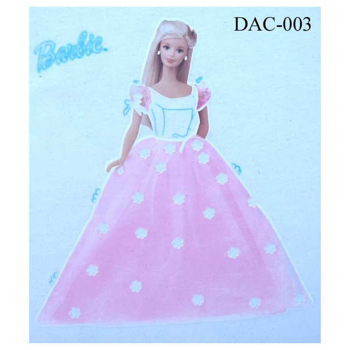 transfert BARBIE hauteur 21 cm largeur 20 cm