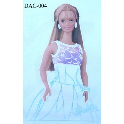 transfert BARBIE hauteur 24 cm largeur 15 cm