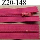 fermeture zip à glissière longueur 20 cm couleur rose fushianon séparable zip nylon largeur 2.5 cm largeur du zip 4 mm