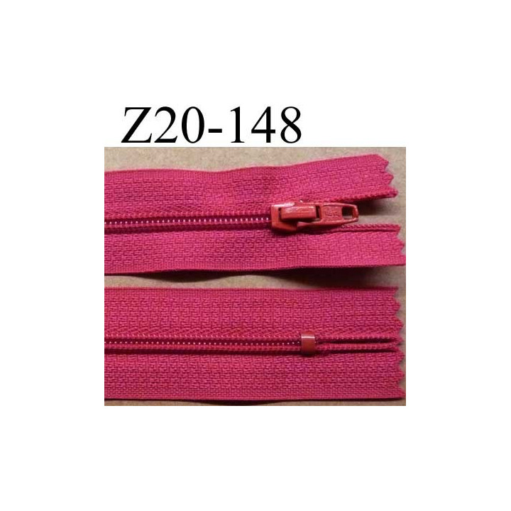 fermeture zip à glissière longueur 20 cm couleur rose fushianon séparable zip nylon largeur 2.5 cm largeur du zip 4 mm
