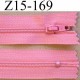 fermeture zip à glissière longueur 15 cm couleur rose non séparable zip nylon largeur 2.5 cm largeur du zip 4 mm