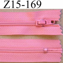 fermeture zip à glissière longueur 15 cm couleur rose non séparable zip nylon largeur 2.5 cm largeur du zip 4 mm