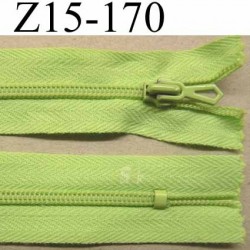 fermeture zip à glissière longueur 15 cm couleur vert non séparable zip nylon largeur 2.2 cm largeur du zip 3.6 mm