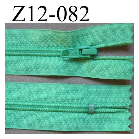 fermeture zip à glissière longueur 12 cm largeur 2.5 cm couleur vert non séparable glissière zip nylon largeur 4 mm