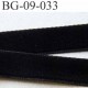 biais galon ruban en velour couleur noir souple et doux largeur 9 mm à 10 mm prix au mètre