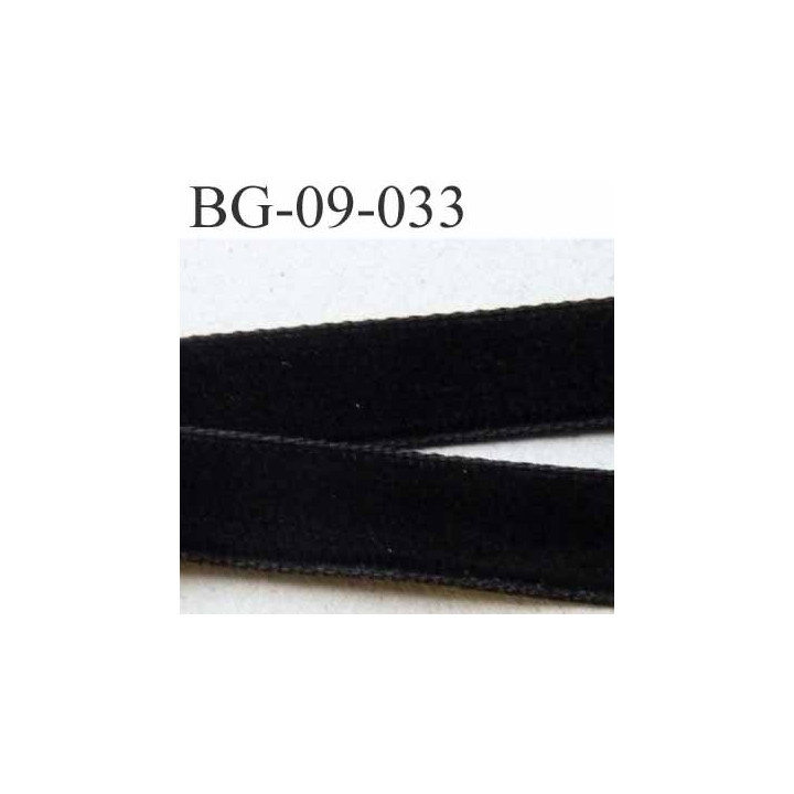 biais galon ruban en velour couleur noir souple et doux largeur 9 mm à 10 mm prix au mètre