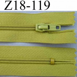 fermeture zip à glissière longueur 18 cm couleur vert non séparable largeur 2.5 cm glissière nylon largeur du zip 4 mm