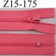 fermeture zip à glissière longueur 15 cm couleur rose non séparable zip nylon largeur 2.5 cm largeur du zip 4 mm