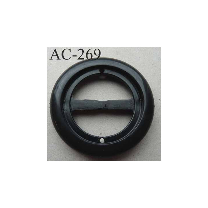 boucle étrier anneau plastique noir brillant diamètre extérieur 58 mm intérieur 33 mm 2éme choix