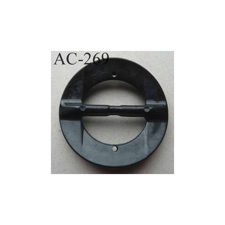 boucle étrier anneau plastique noir brillant diamètre extérieur 58 mm intérieur 33 mm 2éme choix