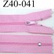 fermeture zip à glissière longueur 40 cm couleur rose non séparable largeur 2.5 cm zip glissière nylon largeur du zip 4 mm