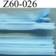 fermeture zip invisible longueur 60 cm couleur bleu ciel non séparable largeur 2.2 cm glissière nylon largeur 4 mm