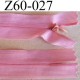 fermeture zip invisible longueur 60 cm couleur rose non séparable largeur 2.5 cm glissière nylon largeur 4 mm