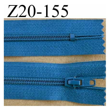 fermeture zip à glissière longueur 20 cm couleur bleu non séparable zip nylon largeur 2.5 cm largeur du zip 4 mm